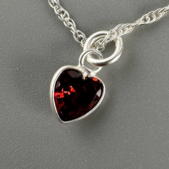 Sterling Silver Clavicle Heart Necklace - Picture 13 of 14